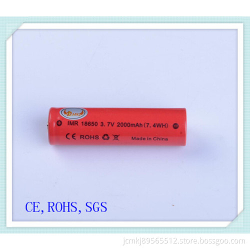 Li-ion 18650-2000mAh Battery, High Cap Battery, The Flashlight Battery, F-Cigarette Battery, Li-ion 18650 Battery